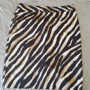 Talbots Zebra Print Skirt.